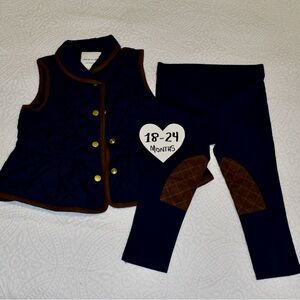 Toddler girls vest set